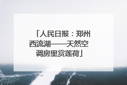 人民日报：郑州西流湖——天然空调房里赏莲荷
