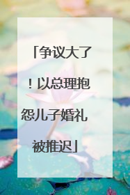 争议大了！以总理抱怨儿子婚礼被推迟