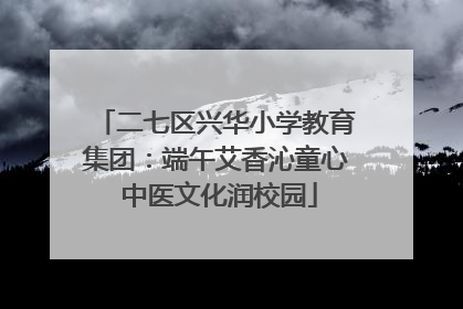 二七区兴华小学教育集团：端午艾香沁童心 中医文化润校园