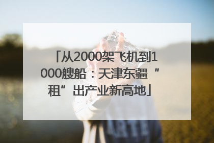 从2000架飞机到1000艘船：天津东疆“租”出产业新高地