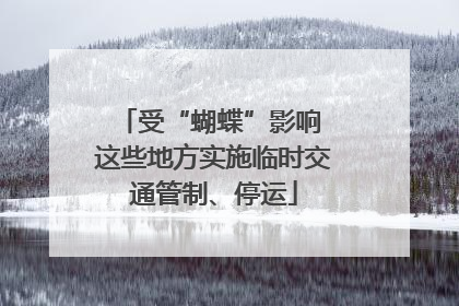 受“蝴蝶”影响 这些地方实施临时交通管制、停运