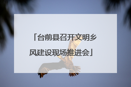 台前县召开文明乡风建设现场推进会