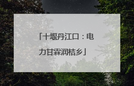 十堰丹江口：电力甘霖润桔乡