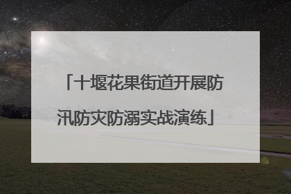 十堰花果街道开展防汛防灾防溺实战演练