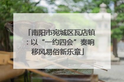 南阳市宛城区瓦店镇：以“一约四会”奏响移风易俗新乐章