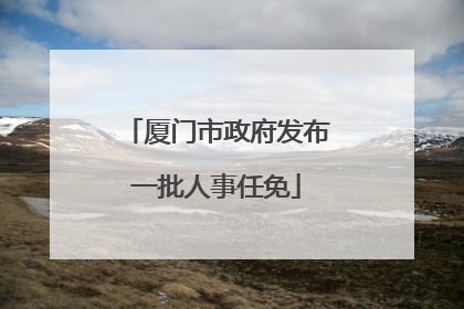 厦门市政府发布一批人事任免