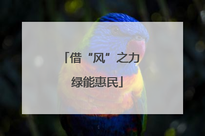 借“风”之力 绿能惠民