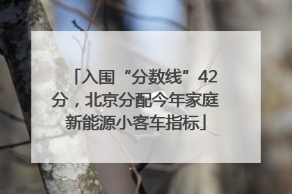 入围“分数线”42分，北京分配今年家庭新能源小客车指标
