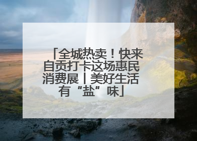 全城热卖！快来自贡打卡这场惠民消费展丨美好生活有“盐”味