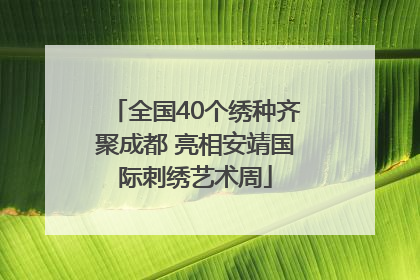 全国40个绣种齐聚成都 亮相安靖国际刺绣艺术周