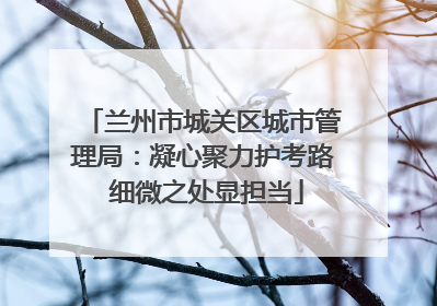 兰州市城关区城市管理局：凝心聚力护考路 细微之处显担当