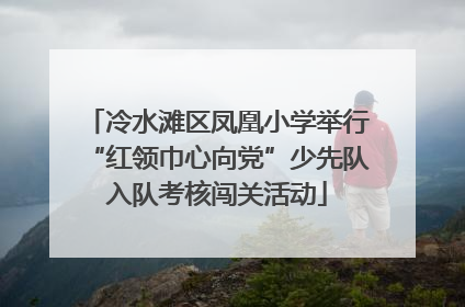 冷水滩区凤凰小学举行“红领巾心向党”少先队入队考核闯关活动