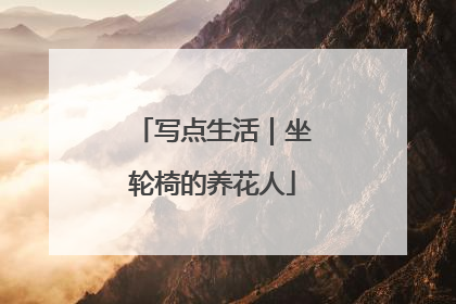 写点生活｜坐轮椅的养花人