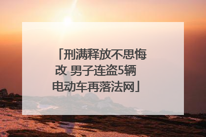 刑满释放不思悔改 男子连盗5辆电动车再落法网