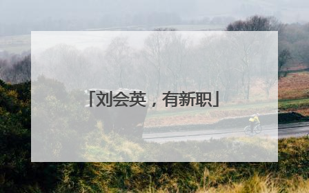 刘会英，有新职