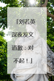 刘若英深夜发文道歉：对不起！