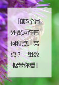 前5个月外贸运行有何特点、亮点？一组数据带你看