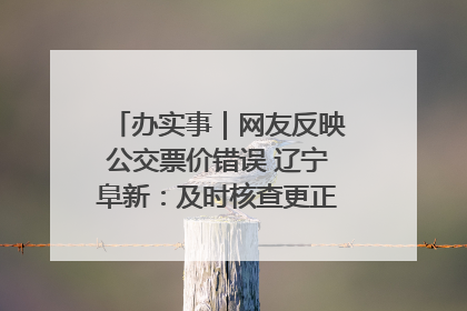 办实事｜网友反映公交票价错误 辽宁阜新：及时核查更正 加强实时巡检