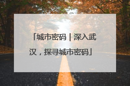 城市密码｜深入武汉，探寻城市密码