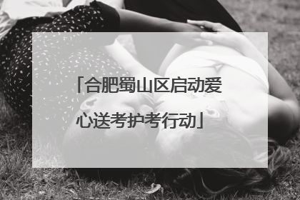 合肥蜀山区启动爱心送考护考行动