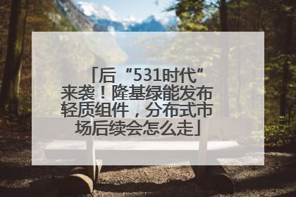 后“531时代”来袭！隆基绿能发布轻质组件，分布式市场后续会怎么走