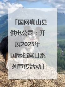 国网确山县供电公司：开展2025年国际档案日系列宣传活动