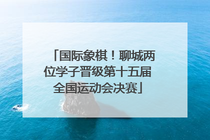 国际象棋！聊城两位学子晋级第十五届全国运动会决赛