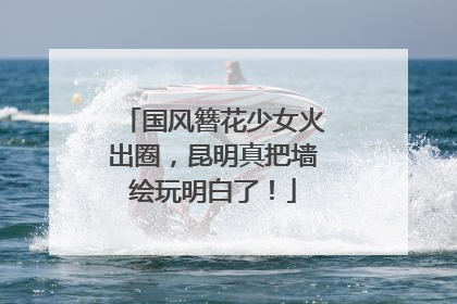 国风簪花少女火出圈，昆明真把墙绘玩明白了！