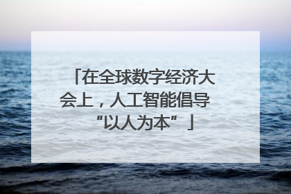 在全球数字经济大会上，人工智能倡导“以人为本”