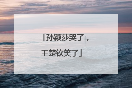 孙颖莎哭了，王楚钦笑了