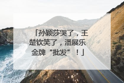 孙颖莎哭了，王楚钦笑了，潘展乐金牌“批发”！