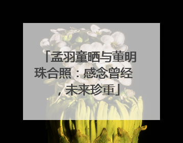 孟羽童晒与董明珠合照：感念曾经，未来珍重