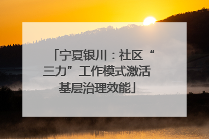宁夏银川：社区“三力”工作模式激活基层治理效能