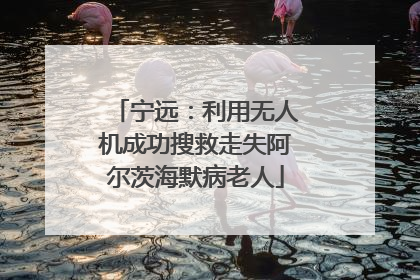 宁远：利用无人机成功搜救走失阿尔茨海默病老人