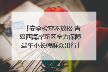 安全检查不放松 青岛西海岸新区全力保障端午小长假群众出行