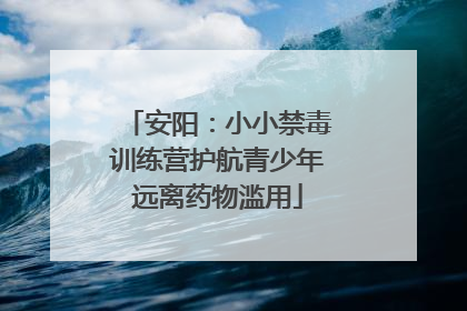 安阳：小小禁毒训练营护航青少年远离药物滥用
