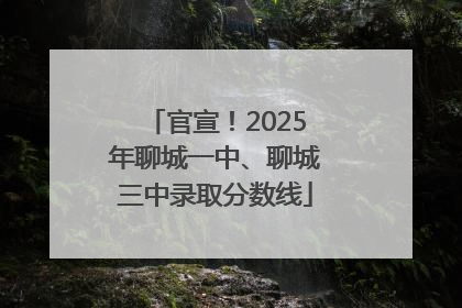 官宣！2025年聊城一中、聊城三中录取分数线
