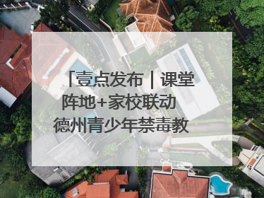 壹点发布｜课堂阵地+家校联动 德州青少年禁毒教育全覆盖