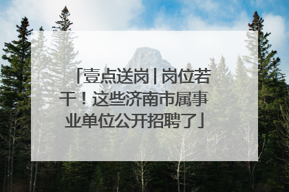 壹点送岗│岗位若干！这些济南市属事业单位公开招聘了
