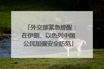 外交部紧急提醒：在伊朗、以色列中国公民加强安全防范