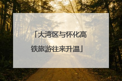 大湾区与怀化高铁旅游往来升温