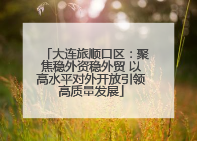 大连旅顺口区：聚焦稳外资稳外贸 以高水平对外开放引领高质量发展