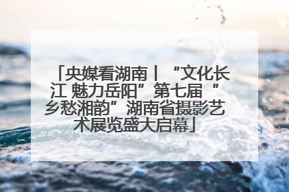 央媒看湖南丨“文化长江 魅力岳阳”第七届“乡愁湘韵”湖南省摄影艺术展览盛大启幕