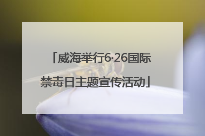 威海举行6·26国际禁毒日主题宣传活动