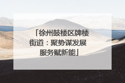 徐州鼓楼区牌楼街道：聚势谋发展 服务赋新能
