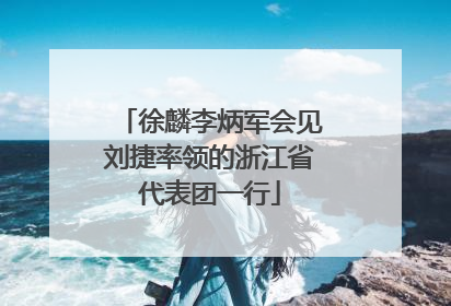 徐麟李炳军会见刘捷率领的浙江省代表团一行