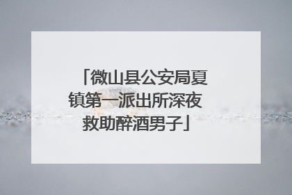 微山县公安局夏镇第一派出所深夜救助醉酒男子