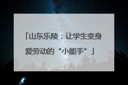山东乐陵：让学生变身爱劳动的“小能手”