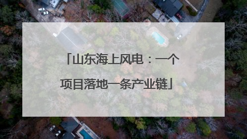 山东海上风电：一个项目落地一条产业链