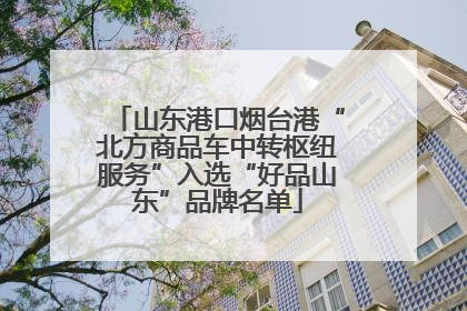 山东港口烟台港“北方商品车中转枢纽服务”入选“好品山东”品牌名单